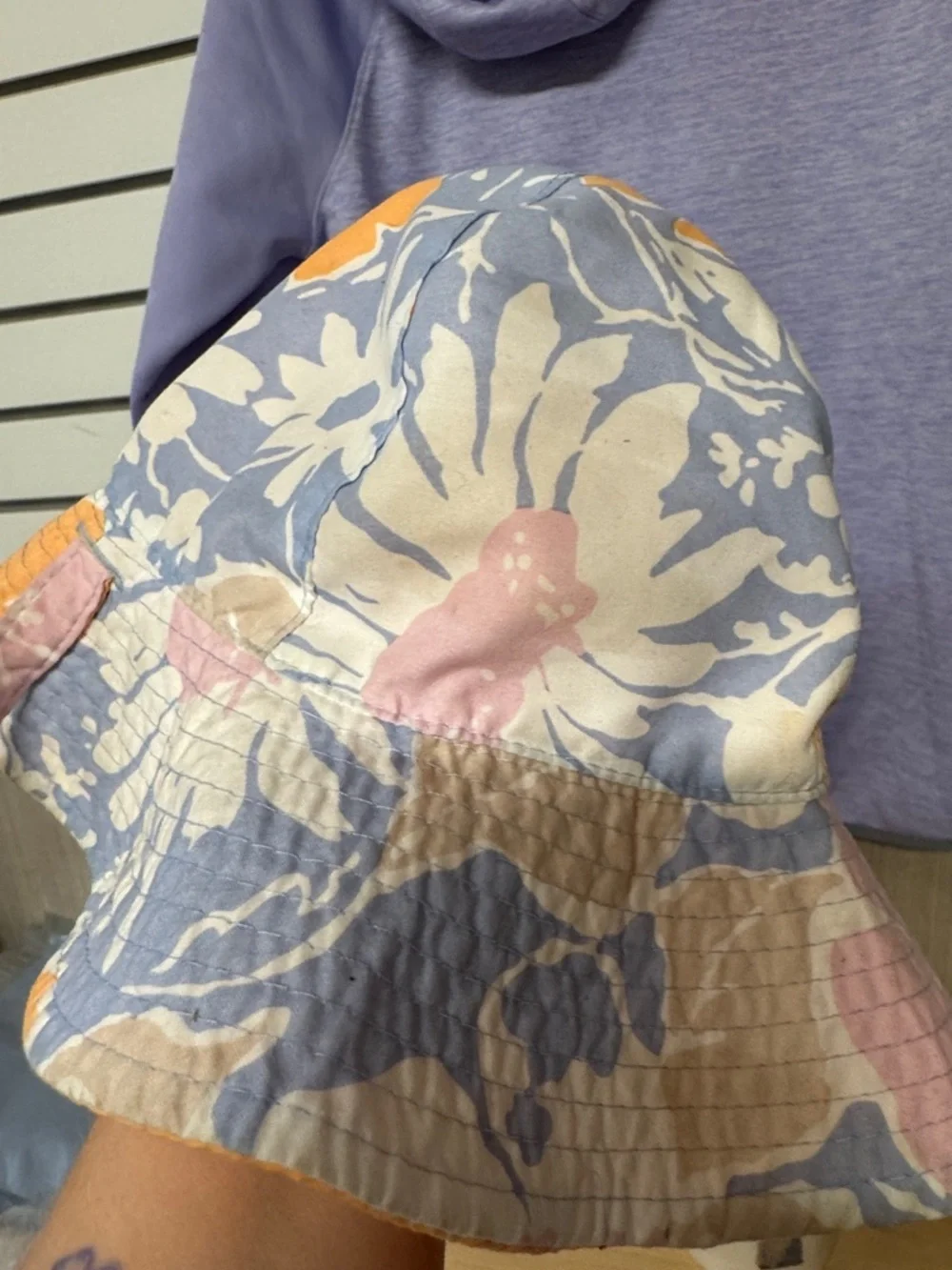 OshKosh B'gosh Floral Pink, Blue & Peach Bucket Hat size 12-24 months